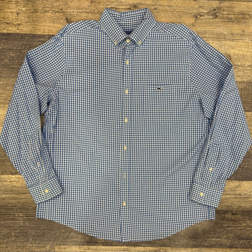 Vineyard Vines Blue Gingham Men’s Shirt
